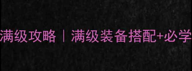 图片 九阴手游丐帮零氪满级攻略｜满级装备搭配+必学技能+门派秘籍全1