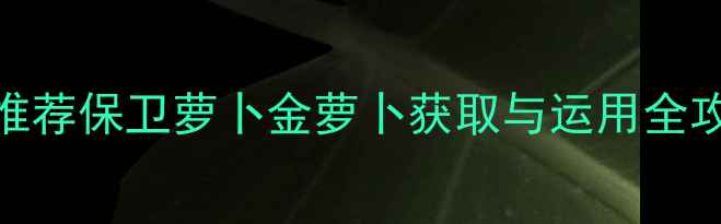 图片 通关技巧+属性搭配+阵容推荐保卫萝卜金萝卜获取与运用全攻略（附属性表+阵容图）2