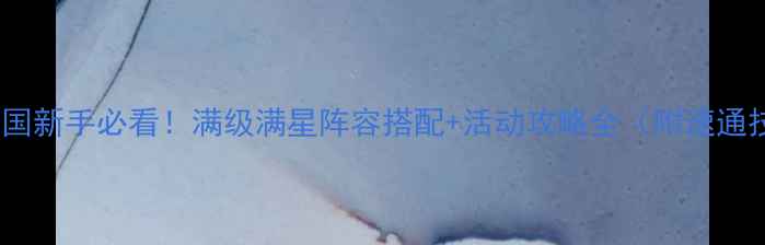 图片 龙霸三国新手必看！满级满星阵容搭配+活动攻略全（附速通技巧）1