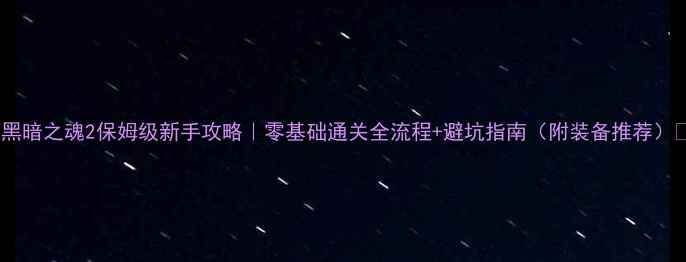 图片 🔥黑暗之魂2保姆级新手攻略｜零基础通关全流程+避坑指南（附装备推荐）🔥1